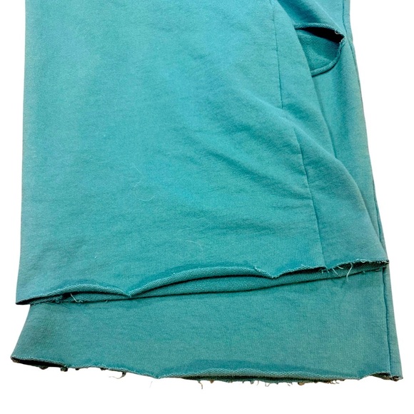 Zenana Wide Leg Pull On Pants Size XL Soft Teal Blue Cropped Length Stretch - Picture 14 of 14